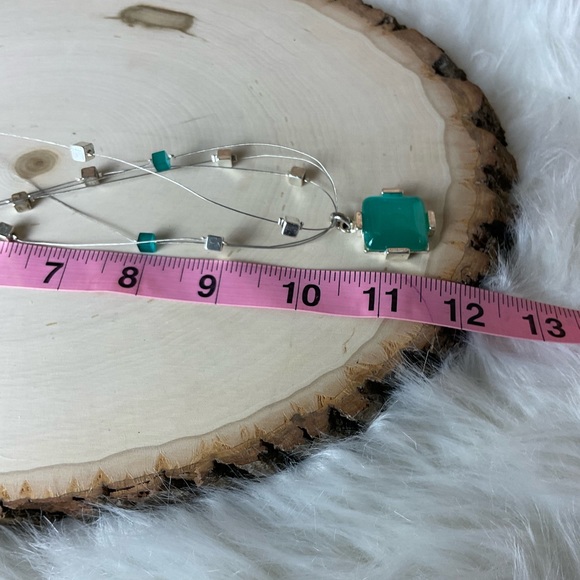 Green Square Necklace - Picture 6 of 6